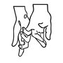Wallity Pinky Love Escultura de pared en Negro